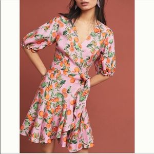 Anthropologie Aranciata Wrap Dress